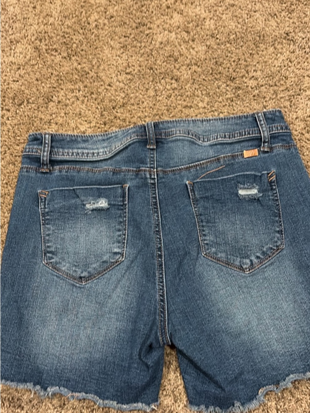 1822 Denim Women's Washed Blue Boyfriend Denim Shorts